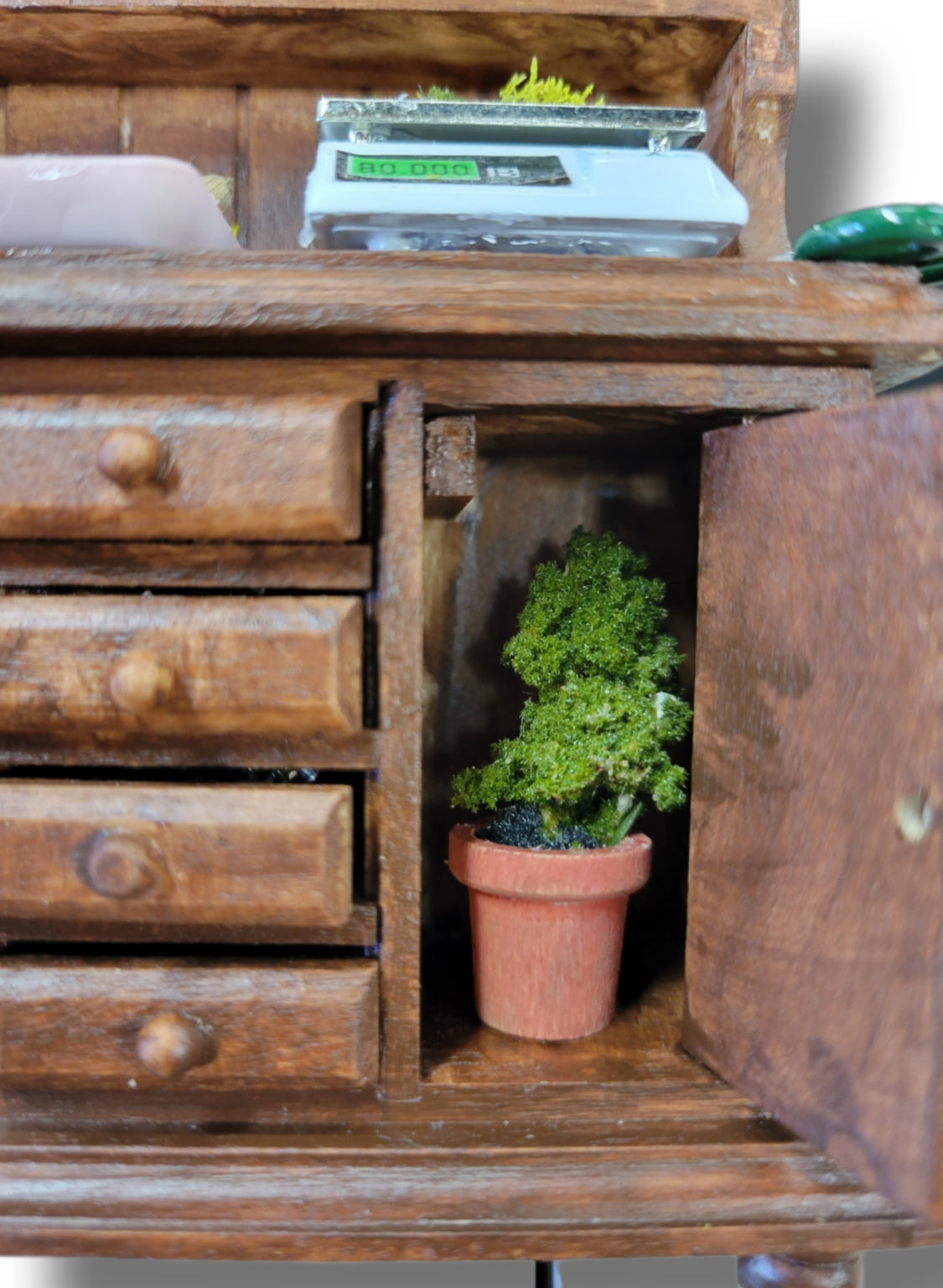 Simulated Dollhouse weed stash cabinet miniature 1:12 scale