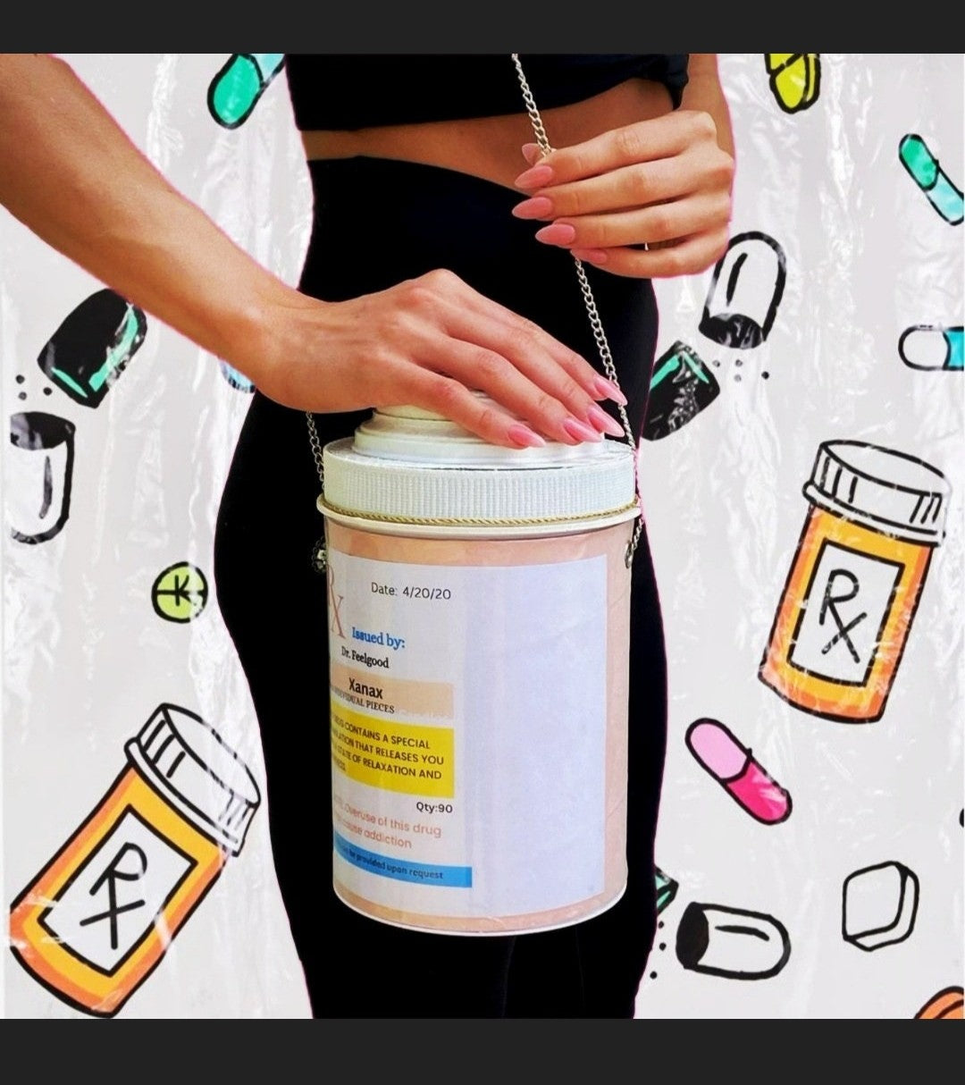 Prescription Pill Bottle Novelty purse First aid/medicine bag box Xanax