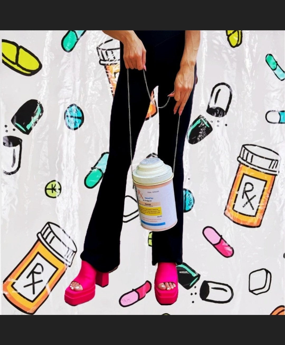 Prescription Pill Bottle Novelty purse First aid/medicine bag box Xanax